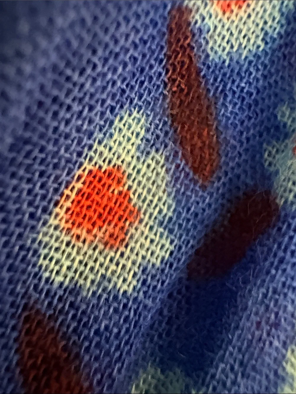 kate spade Tangier Floral Royal Blue Scarf with Coral Accents approx 24”x 80”